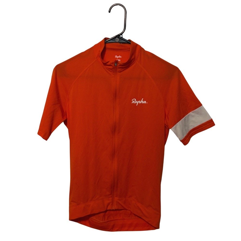 Rapha Core Lightweight Jersey Mens Small Orange Short Sleeve Cycling Performance
